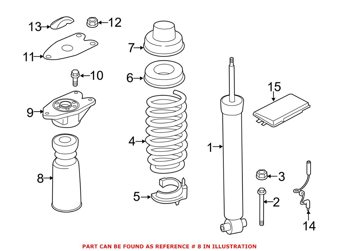 BMW Suspension Strut Bellows - Rear 33536858240